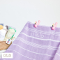 Preview: Hamamtuch von le stoff mit felilu Bestickung und Boca Clips Flamingo