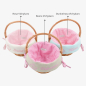 Preview: personalised Easter baskets in pink shades by felilu
