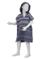 Preview: Strandponcho dunkelblau mit Kapuze