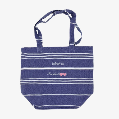 Hamam Bag in dunkelblau von le stoff mit felilu Bestickung