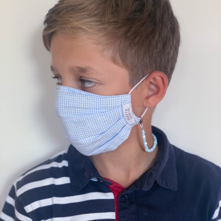 Maskenkette hellblau von felilu