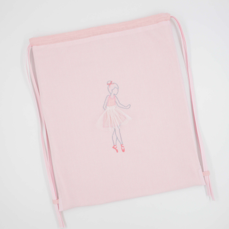 Sackerl mit Ballerina und Rucksackträgern