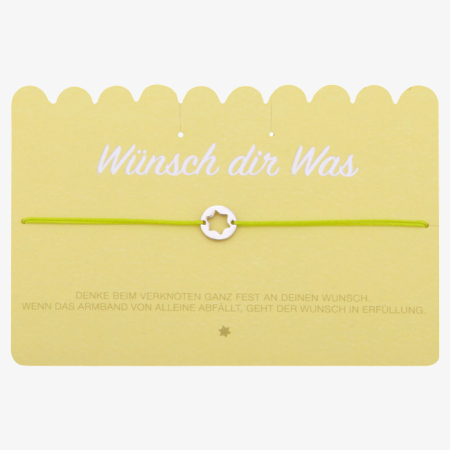 Wunscharmband gelb mit Stern