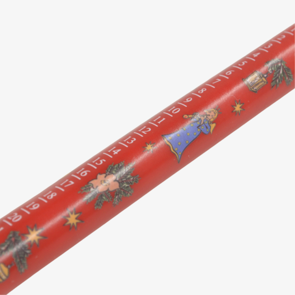 Adventskalender Stabkerze rot