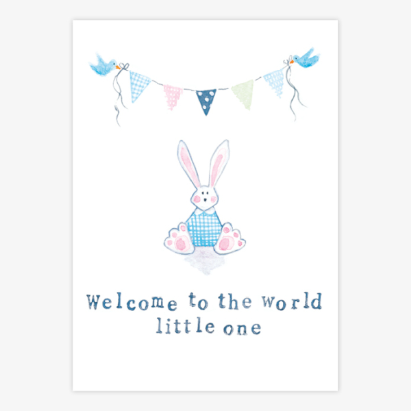 welcome to the world greeting card - boy