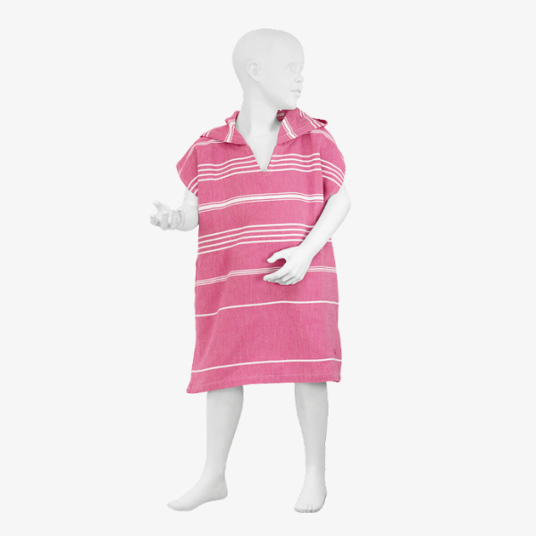 kids beach poncho fuchsia