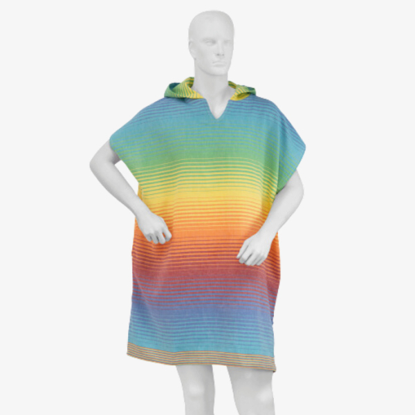 beach poncho rainbow