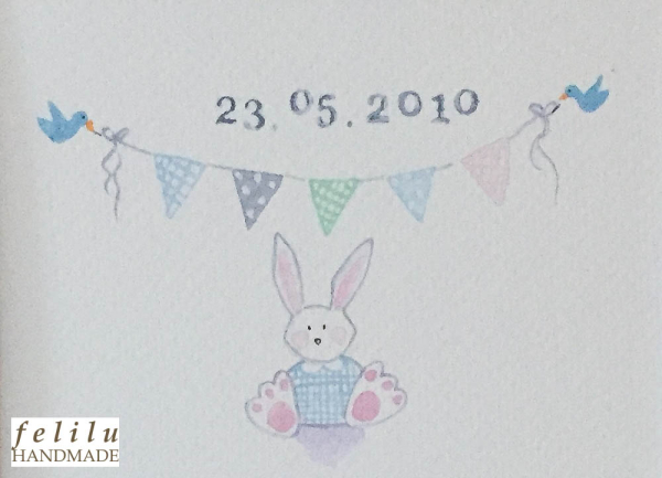 Hase in hellblau