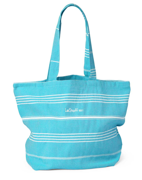 Hamam Bag in aqua von le stoff mit felilu Bestickung