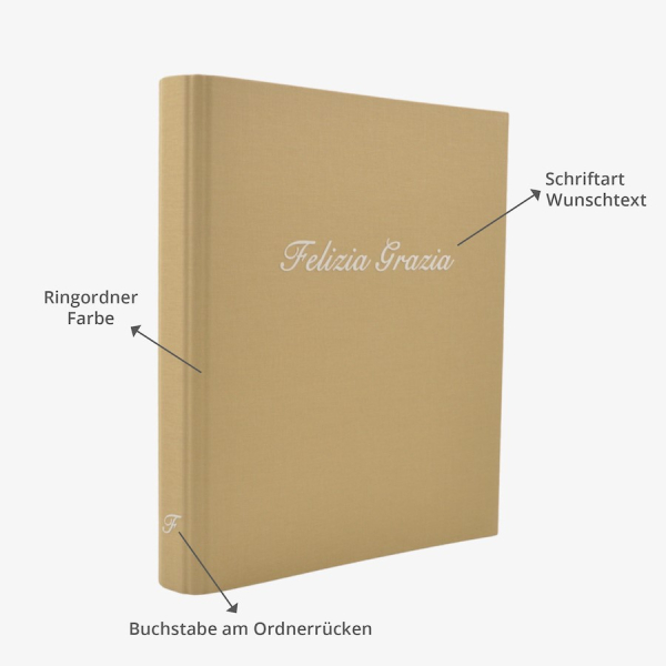 Ringordner in beige