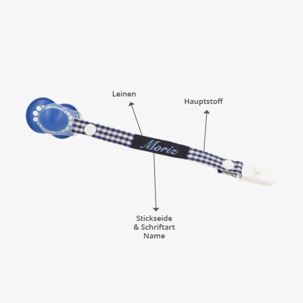 personalisable pacifier strap