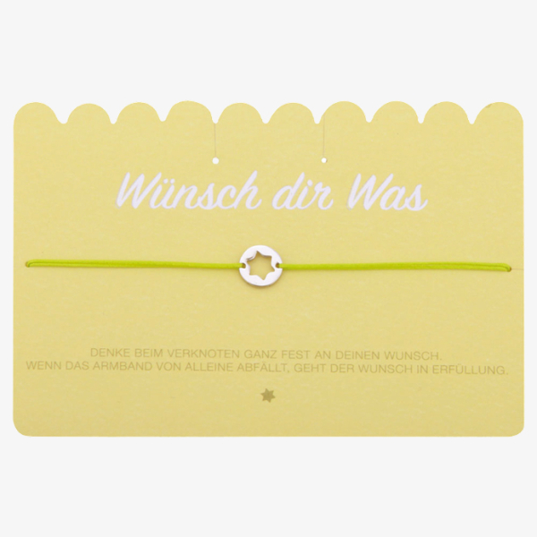 Wunscharmband gelb mit Stern