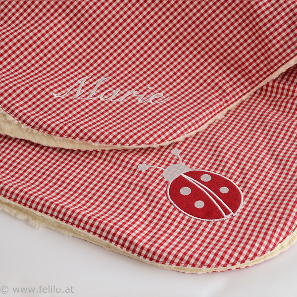 Babydecke rot mit Plüsch von felilu